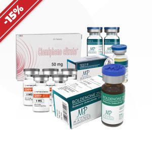 Mass course: experienced [II]. GHRP-2 or GHRP-6 + testosterone enanthate + boldenone + testosterone propionate