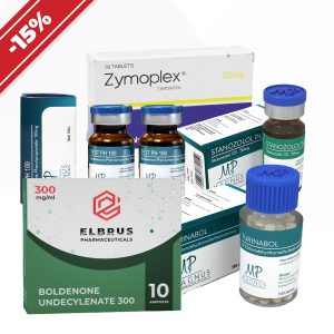 Strength course: experienced [II]. Boldenone + testosterone phenylpropionate + stanozolol (suspension) + turinabol