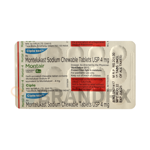 Montair Chewable 4 mg Cipla - Image 4