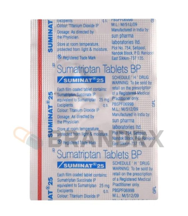 Suminat 25 mg Sun Pharmaceuticals Industries