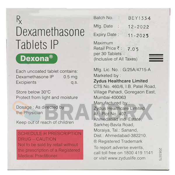 Dexona 0.5 mg Zydus Healthcare Ltd. - Image 3